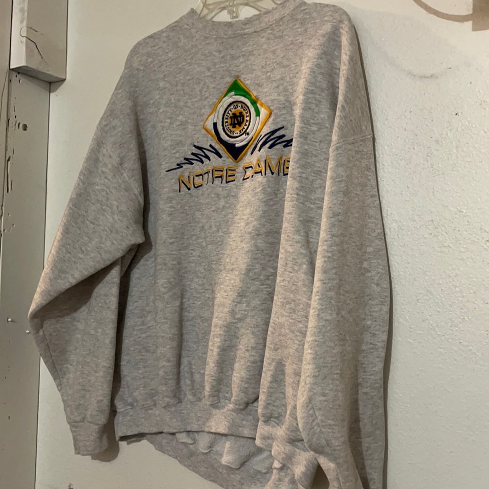 FINAL PRICE vintage distressed notre dame crewneck